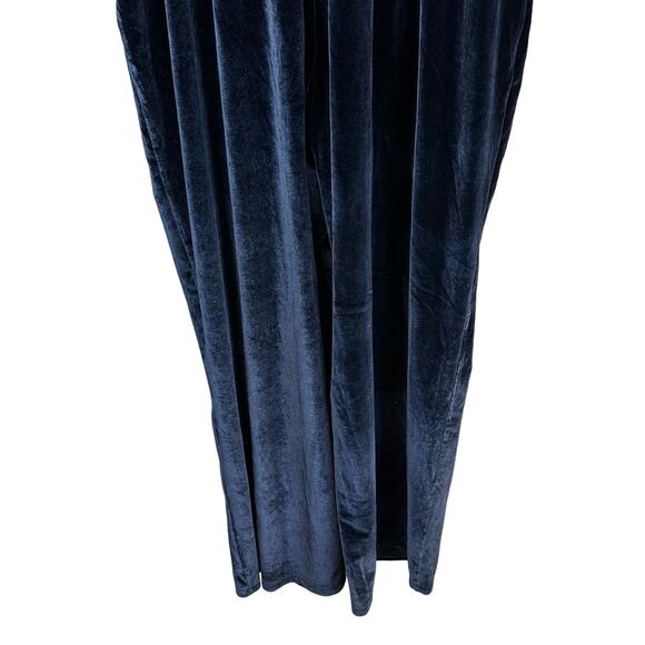 Fabletics Velour Zip-Up Wide Leg One Piece Jumpsuit Blue 4X - Picture 9 of 15